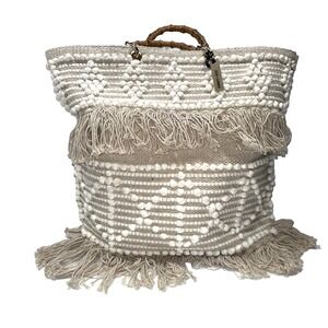 COCO + CARMEN Large‎ Fringe Boho Handbag Tote 2218330A - New with Tags!
